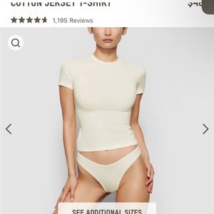 SKIM COTTON JERSEY TSHIRT XS